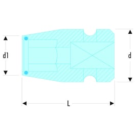 Douille porte-embout impact NS