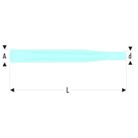 Burin nervuré 262A - Longueur : 200 mm