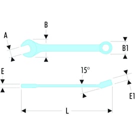 Clé mixte longue 40.LA