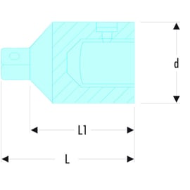 Réducteur K.230B - 58,5 mm - 3/4" - 1/2"