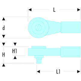 Cliquet sans manche tête ronde 3/4" K.151B