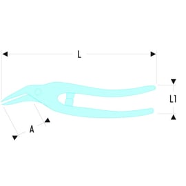 Cisaille à tôle chantourneuse 883B - à droite 26 cm