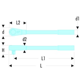 Cliquet chantier tête ronde 3/4" K.149