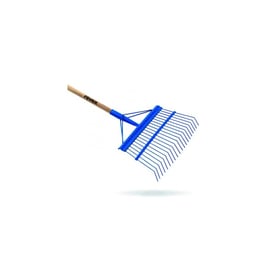 Râteau à gazon acier 20 dents avec manche bois - 48 cm