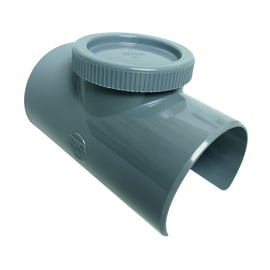 Selle de réparation 90° PVC avec bouchon de visite