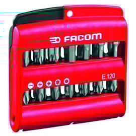 Coffret de 28 embouts de vissage Plat Phillips® Pozidriv® 6 pans creux Torx® E.120PB