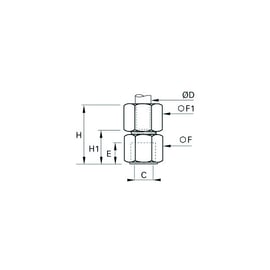 Raccord à compression piquage droit 1814