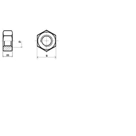 Écrou hexagonal HU DIN 934 classe 8 Zingué Coque