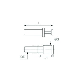 Bouchon d'attente à queue lisse 6326 - 10 mm