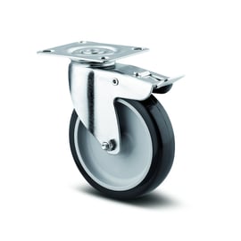 Roulette de manutention pivotante à frein fixation à platine 1475 PAO