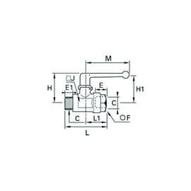 Robinet série universelle 0401 - G1 - BSPP - laiton nickelé - DN23