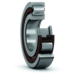 Roulement à rouleaux cylindriques avec épaulement série NUP-ECP - Diamètre intérieur : 40 mm - Diamètre extérieur : 80 mm - Largeur : 18 mm - Charge radiale dynamique maximale : 62 kN - Charge radiale statique maximale : 53 kN