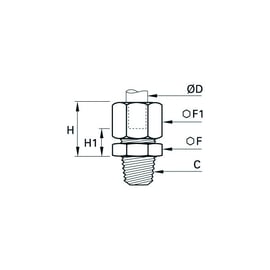 Raccord à compression piquage droit 1805