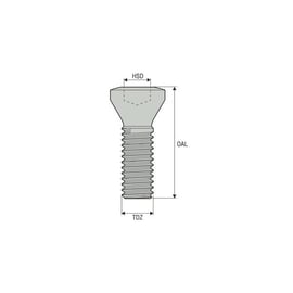 Vis pour porte-plaquettes C-TP - T08P - M2,5 - Longueur : 5,5 mm