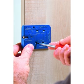 Gabarit de perçage pour charnières SENSYS et INTERMAT et plaque de montage