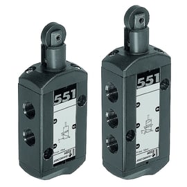 Distributeur à commande mécanique série 551 - 5/2 - monostable - G1/4