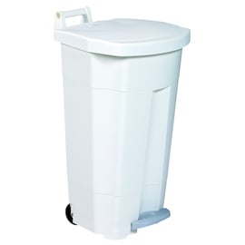 Poubelle à pédale BOOGY - 90 L - blanc