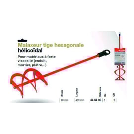 Hélice pour malaxeur 340406 - diamètre 90 mm x 400 mm
