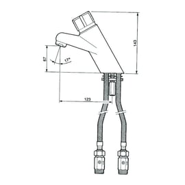 Mitigeur de lavabo 4000 S monocommande avec robinet d'arrêt - 3/8''