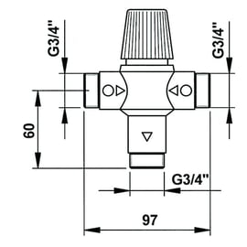 Régulateur thermostatique de sécurité 29002 - 3/4"