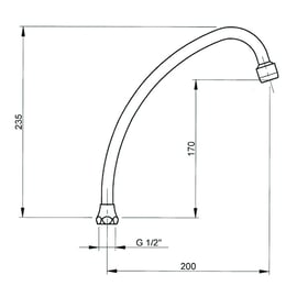 Bec de robinet tournant col de cygne