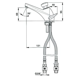 Mitigeur de lavabo 3000 - Finition : chromé
