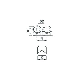 Barrette de clips pour tubes et raccords CLIP - D4 mm