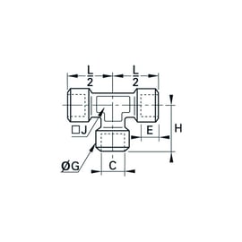 Raccord à compression Té égal 0145