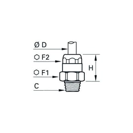 Raccord instantané piquage droit 6105