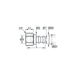 Raccord à compression douille annelée rapide pour tuyau auto-serrant 0132