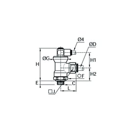 Raccord stop-vérin 7880 - laiton nickelé - G1/4 - 8 mm