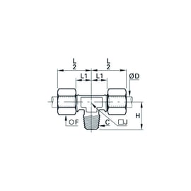 Raccord à compression Té au centre 0108