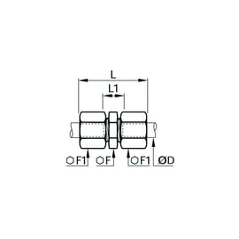 Raccord à compression union double égale 0106