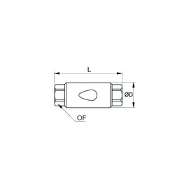 Clapet anti-retour série 4890 - femelle - G1/8" - acier inoxydable 316L - 4890 10 10