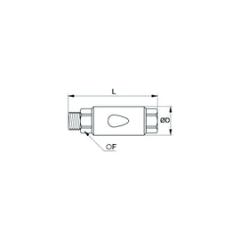 Clapet anti-retour 4891 - acier inoxydable 316L - G1/2