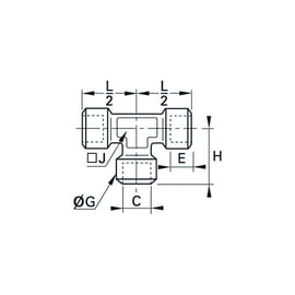 Raccord à compression Té égal série 1845