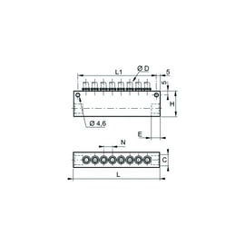 Nourrice de distribution à raccord instantané 3310 - G1/2 - 12 mm