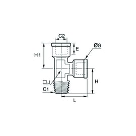 Raccord Té égal nickelé 0917