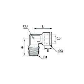 Adaptateur en équerre série 0913