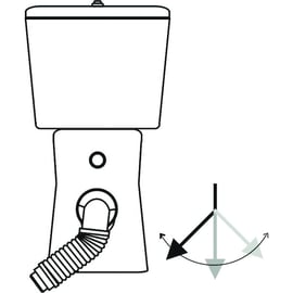Pipe coudée souple extensible MULTIPIPE D93/100mm L235 à 380mm