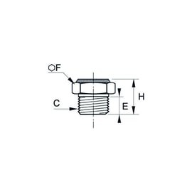 Silencieux compact mâle 0673 - laiton - G1/4
