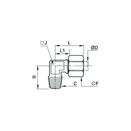 Raccord à compression équerre mâle 1809