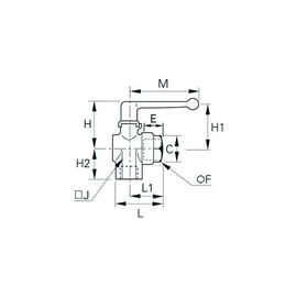 Robinet série universelle équerre à purge 0462