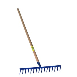 Râteau à 16 dents courbées avec manche en bois de 1,5 mètres