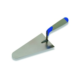 Truelle italienne ronde en inox avec manche bimatière - 22 x 12,5 cm