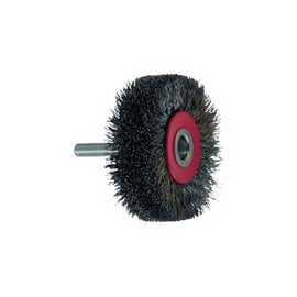 Brosse à fil circulaire sertie, pour perceuses électriques et les machines à grande vitesse - fil acier