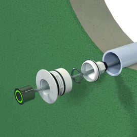 Traversée bouton PIEZO blanche