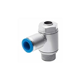 Limiteur de débit unidirectionnelle GRLA - aluminium - M5 - QS-6 - vis moletée