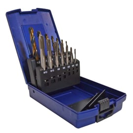 Coffret de tarauds et forets HSS - Filetage M3 - M12 - 7 tarauds et 7 forets