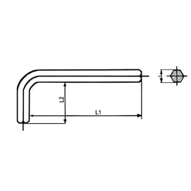 Clé mâle courte DIN 911 chromé